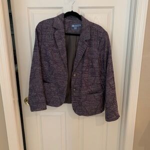 Shades of Purple and Silver Jacket/Blazer by Koret